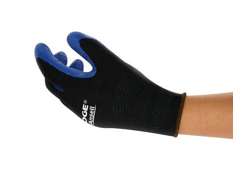 Ansell Edge Latex coated gloves diamond grip industrial gloves.