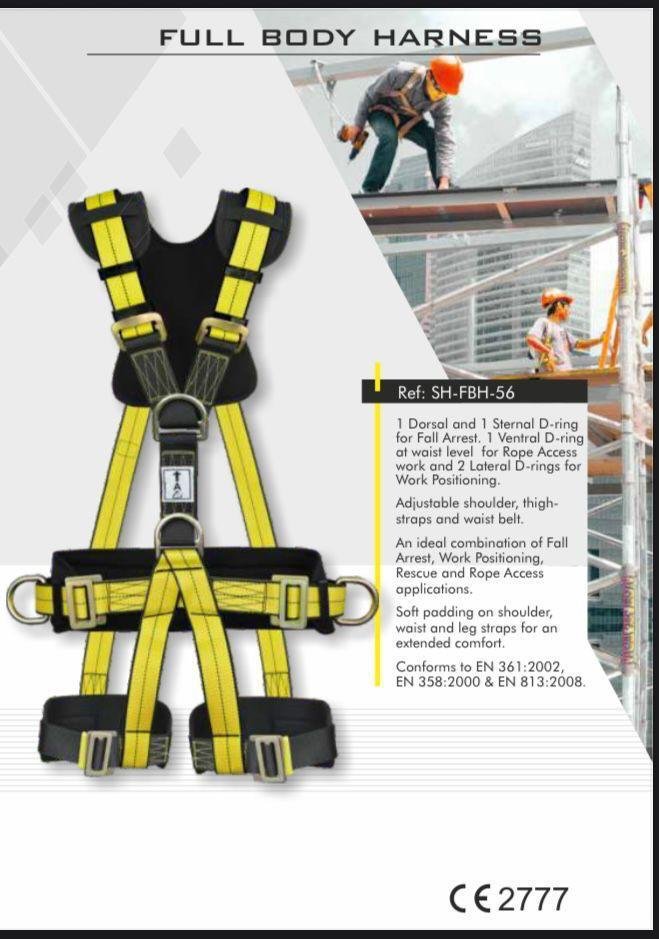 Full Body Safety Harness with D-Rings double hook lanyard
