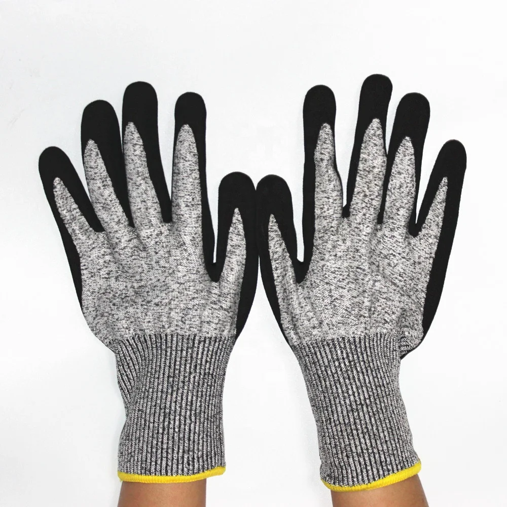 Kratos Cut resistant level 5 Nitrile Sandy Coated Anti-cut Work Gloves EN388