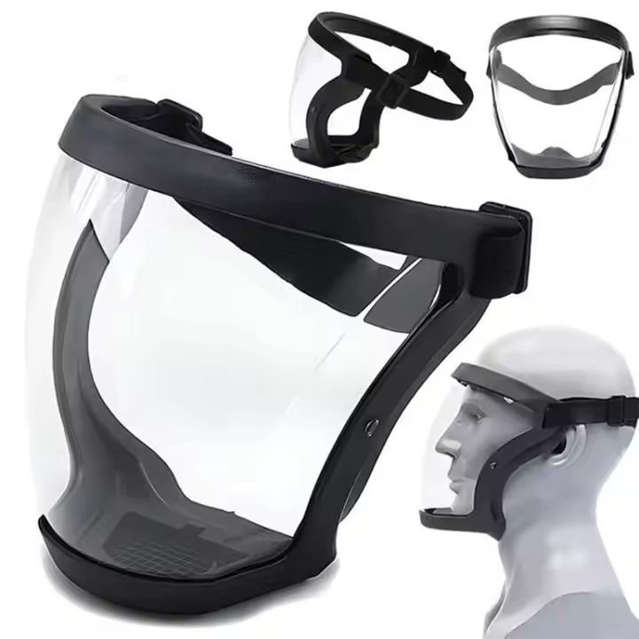  Reusable and washable plastic full-face shield 
