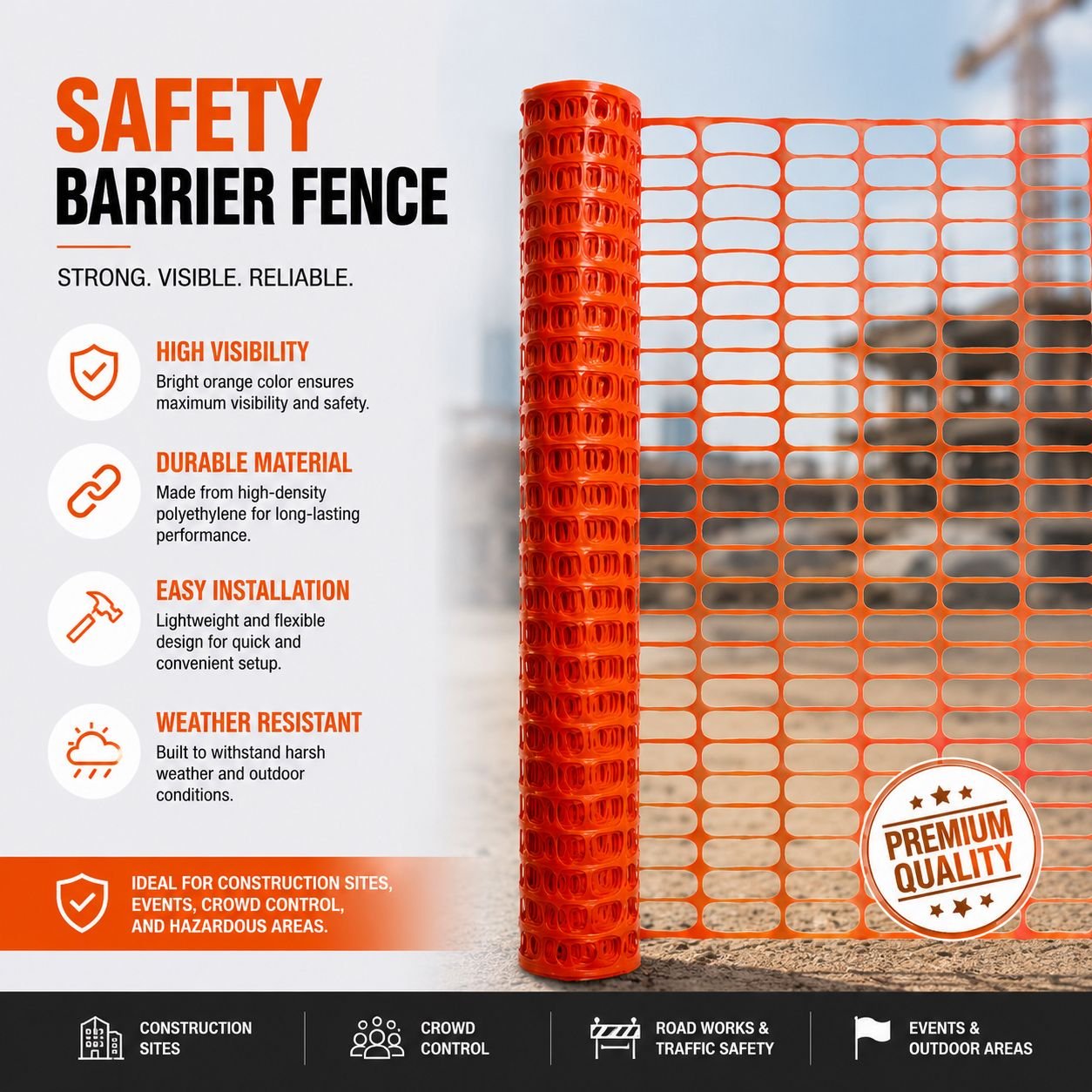 Barrier fence Safety net